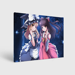 Холст прямоугольный Touhou Project Reimu and Marisa, цвет: 3D-принт