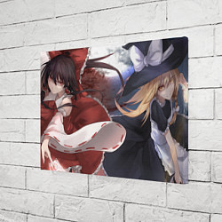 Холст прямоугольный Touhou Project Reimu and Marisa, цвет: 3D-принт — фото 2