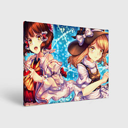 Холст прямоугольный Touhou Project Reimu and Marisa, цвет: 3D-принт