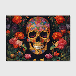 Холст прямоугольный Bright colors and skull, цвет: 3D-принт — фото 2