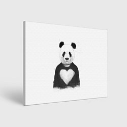 Холст прямоугольный Love panda, цвет: 3D-принт