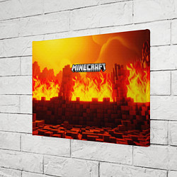 Холст прямоугольный Minecraft огненная стена, цвет: 3D-принт — фото 2
