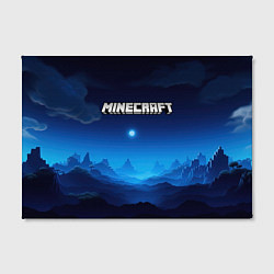 Холст прямоугольный Minecraft logo night, цвет: 3D-принт — фото 2