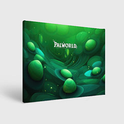 Холст прямоугольный Palworld зеленый мир, цвет: 3D-принт