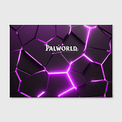 Холст прямоугольный Palworld логотип разлом фиолетовых плит, цвет: 3D-принт — фото 2