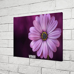 Холст прямоугольный Фиолетовый цветок - WOMAN, цвет: 3D-принт — фото 2