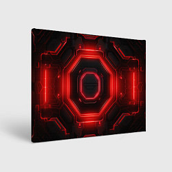 Картина прямоугольная Nvidia style black and red neon