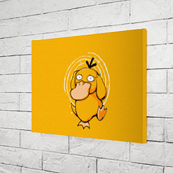 Холст прямоугольный Псидак желтая утка покемон, цвет: 3D-принт — фото 2
