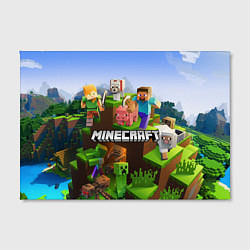 Холст прямоугольный Minecraft pixel world, цвет: 3D-принт — фото 2