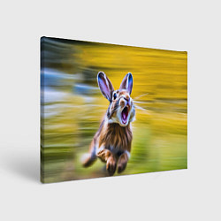 Холст прямоугольный Крик бегущего зайца, цвет: 3D-принт