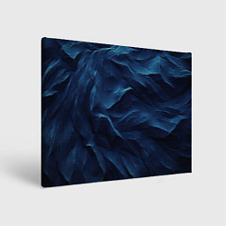 Холст прямоугольный Синие глубокие абстрактные волны, цвет: 3D-принт