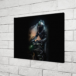 Холст прямоугольный Мотоциклист на мотоцикле, цвет: 3D-принт — фото 2