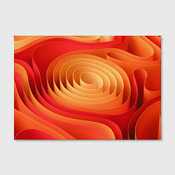 Холст прямоугольный Оранжевые объемные круги, цвет: 3D-принт — фото 2