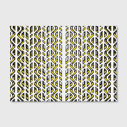 Холст прямоугольный Жёлто-белый паттерн конструкция, цвет: 3D-принт — фото 2