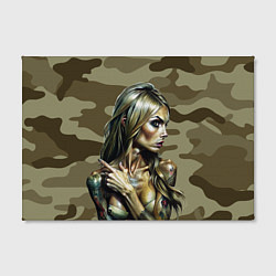 Холст прямоугольный Красивая девушка с татуировками, цвет: 3D-принт — фото 2
