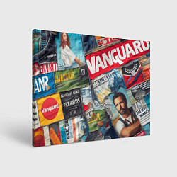 Холст прямоугольный Vanguard collage - ai art patchwork, цвет: 3D-принт