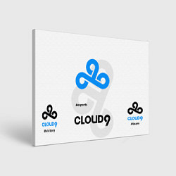Холст прямоугольный Cloud9 - esports white, цвет: 3D-принт