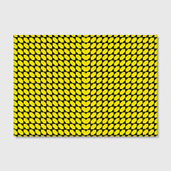 Холст прямоугольный Жёлтые лепестки шестиугольники, цвет: 3D-принт — фото 2