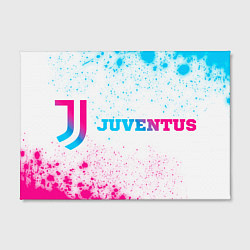 Холст прямоугольный Juventus neon gradient style по-горизонтали, цвет: 3D-принт — фото 2