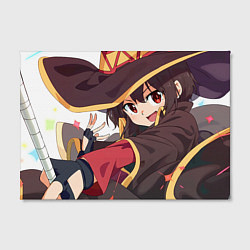 Холст прямоугольный Konosuba Мэгумин cute, цвет: 3D-принт — фото 2