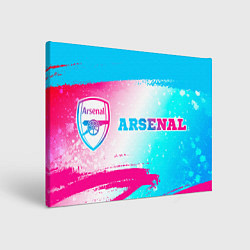 Холст прямоугольный Arsenal neon gradient style по-горизонтали, цвет: 3D-принт