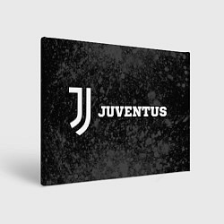 Холст прямоугольный Juventus sport на темном фоне по-горизонтали, цвет: 3D-принт