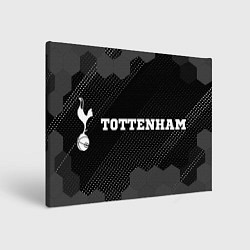 Холст прямоугольный Tottenham sport на темном фоне по-горизонтали, цвет: 3D-принт
