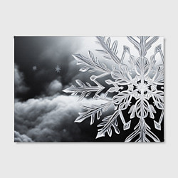Холст прямоугольный Чено-белая снежинка, цвет: 3D-принт — фото 2