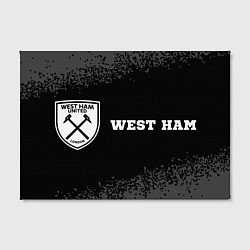 Холст прямоугольный West Ham sport на темном фоне по-горизонтали, цвет: 3D-принт — фото 2