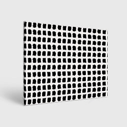 Холст прямоугольный Лаконичные мазки квадраты, цвет: 3D-принт