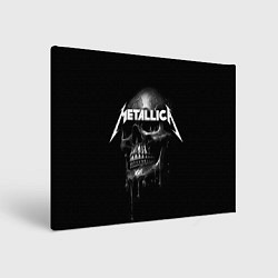 Холст прямоугольный Metallica - rock group, цвет: 3D-принт