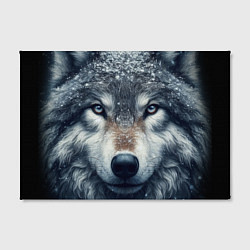 Холст прямоугольный Морда волка - взгляд, цвет: 3D-принт — фото 2