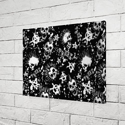 Холст прямоугольный Панк черепа - анархия, цвет: 3D-принт — фото 2