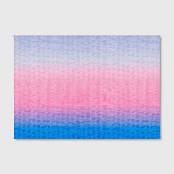 Холст прямоугольный Tie-dye color gradient: pink-blue, цвет: 3D-принт — фото 2