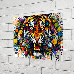 Холст прямоугольный Орнаментальный тигр - нейросеть, цвет: 3D-принт — фото 2