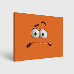 Холст прямоугольный Тревожность эмоция - лицо крупное, цвет: 3D-принт