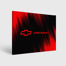 Холст прямоугольный Chevrolet - red gradient по-горизонтали, цвет: 3D-принт