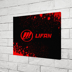 Холст прямоугольный Lifan - red gradient по-горизонтали, цвет: 3D-принт — фото 2