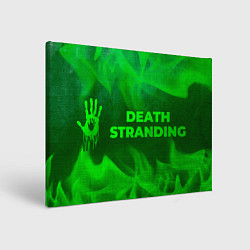 Холст прямоугольный Death Stranding - green gradient по-горизонтали, цвет: 3D-принт