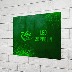 Холст прямоугольный Led Zeppelin - green gradient по-горизонтали, цвет: 3D-принт — фото 2