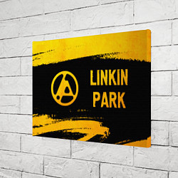 Холст прямоугольный Linkin Park 2024 - gold gradient по-горизонтали, цвет: 3D-принт — фото 2