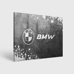 Холст прямоугольный BMW - grey gradient по-горизонтали, цвет: 3D-принт