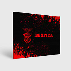 Холст прямоугольный Benfica - red gradient по-горизонтали, цвет: 3D-принт