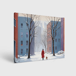 Картина прямоугольная Прогулка зима