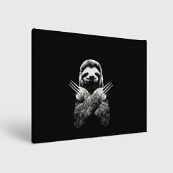 Холст прямоугольный Ленивец росомаха, цвет: 3D-принт