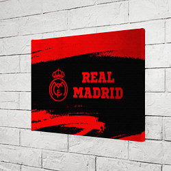 Холст прямоугольный Real Madrid - red gradient по-горизонтали, цвет: 3D-принт — фото 2