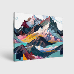 Холст прямоугольный Искусство гор, цвет: 3D-принт
