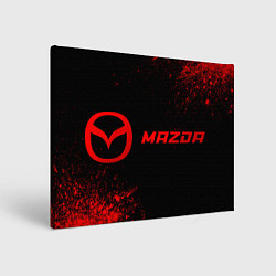 Холст прямоугольный Mazda - red gradient по-горизонтали, цвет: 3D-принт