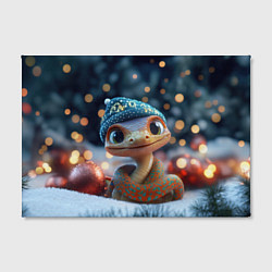 Холст прямоугольный Загадочная новогодняя змея, цвет: 3D-принт — фото 2