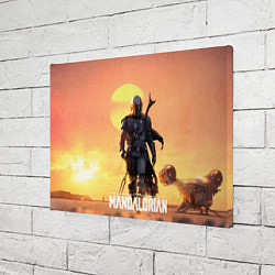 Холст прямоугольный Идущий мандалорец, цвет: 3D-принт — фото 2
